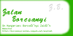 zalan borcsanyi business card